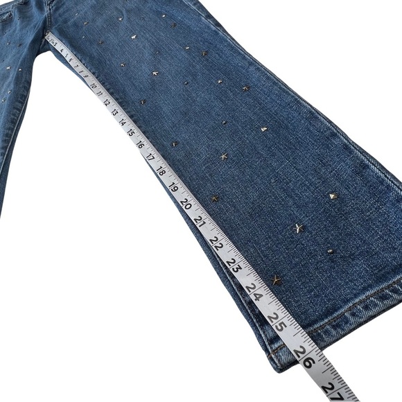GAP Jeans AUTHENTIC 1969 Stud Best Girlfriend Y2K Star Ankle Dark Indigo Blue 30 - Picture 14 of 17
